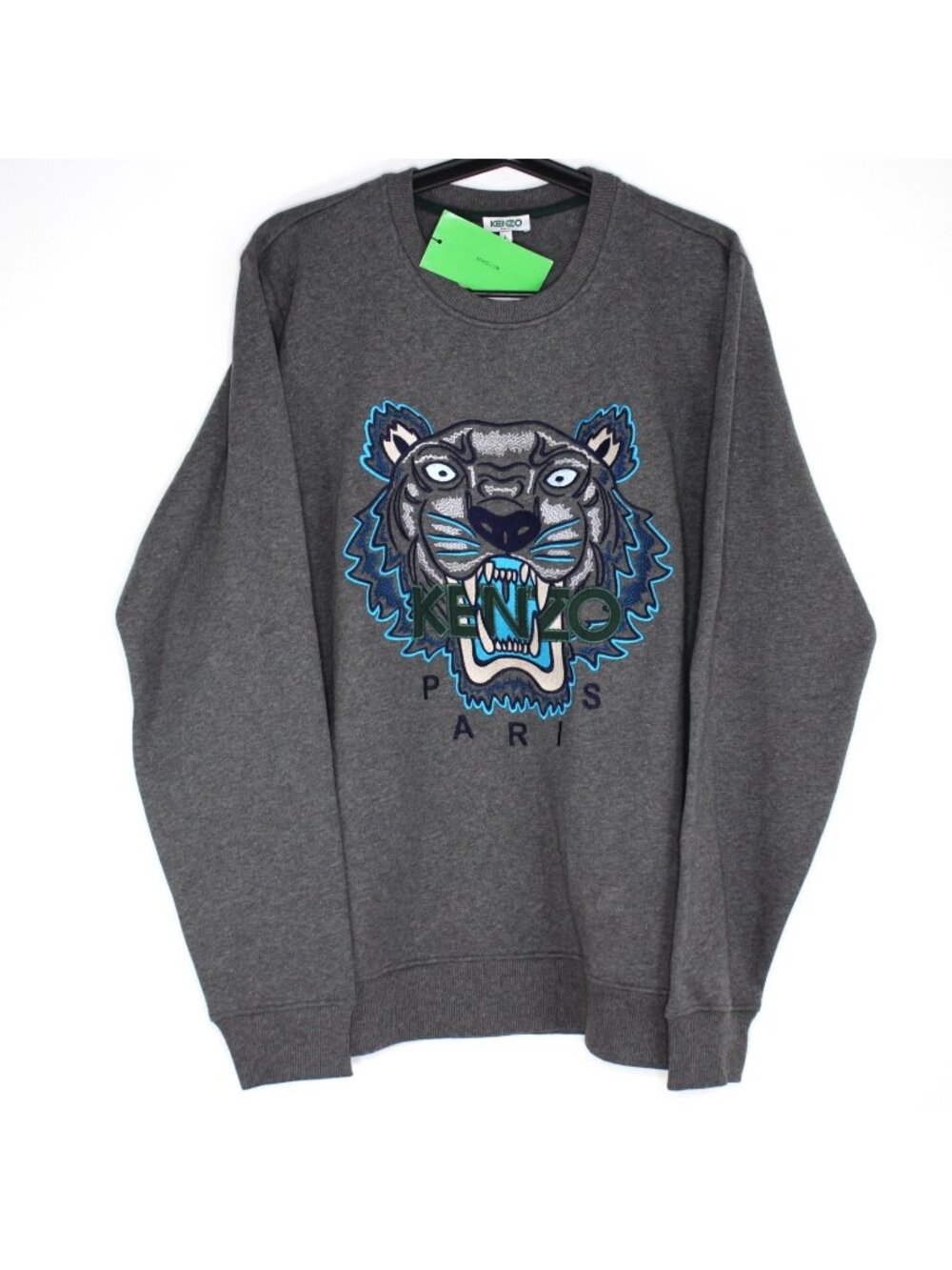 Kenzo Paris Mens Large Spell Out Embroidered Sweatshirt NEW Q1162